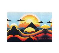 Puzzle da 1000 pezzi Yyhwhjde Sunrise Mountain, puzzle in legno di qualità per adulti e bambini, puzzle divertenti, puzzle antistress