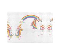 Puzzle da 1000 pezzi Yyhwhjde Unicorns Across The Rainbow Stampe Puzzle in legno di qualità per adulti e bambini, puzzle divertenti, puzzle antistress