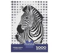 Puzzle Da 1000 Pezzi - Zebra Portrait with Polka Dots Puzzle Per Adolescenti Gioco Per Famiglie Analisi E Logica Come Regalo Per Tutta La Famiglia 70x50cm/1000pcs