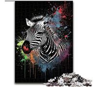 Puzzle da 1000 pezzi Zebra, puzzle colorati e stimolanti, adolescenti, coppie e amici per compleanni e Natale, dimensioni 26x38cm