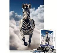 Puzzle da 1000 pezzi "Zebra su una nuvola" per adulti, esercizio di logica, piacevole svago, bordi netti, regalo perfetto (50x75cm)