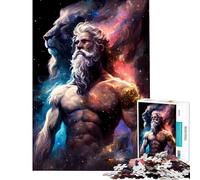 Puzzle da 1000 pezzi Zeus e il leone Aiuta a stimolare la mente ideale per la decorazione domestica e come antistress Adatto a partire dai 14 anni (38x52cm)