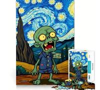 Puzzle da 1000 pezzi Zombie nella notte stellata per adulti Allena la mente e stimola il gioco I pezzi si incastrano perfettamente,senza perdersi alleviare lo stress (38x52cm)
