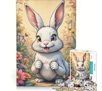 Puzzle da 1000 simpatici coniglietti, gioco rilassante, antistress, regalo per amici e familiari 50x75cm