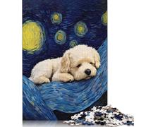 Puzzle da 1500 pezzi "Cane assonnato" della notte stellata, puzzle colorati, regali per uomini e bambini dai 12 anni in su, 1500 pezzi (85x57 cm)