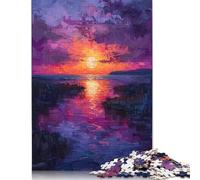 Puzzle da 1500 pezzi con dipinto di paesaggio marino al tramonto, giocattolo rilassante, puzzle difficili per donne e uomini, 1500 pezzi (85x57 cm)