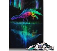 Puzzle da 1500 pezzi di dinosauro Aurora Borealis per adulti, idea regalo, puzzle per adulti e adolescenti, puzzle per sport di pensiero per adulti, 1500 pezzi (85 x 57 cm)