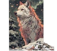 Puzzle da 1500 pezzi "Lupo bianco nella foresta innevata", rompicapo per adulti, puzzle per bambini adulti, 1500 pezzi (85x57 cm)