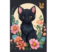Puzzle da 1500 Pezzi per Adulti, 87x57cm puzzle adulti 1500 pezzi, Puzzles Difficili Rompicapo, Sfida Impossibile Divertente Per Famiglie, Idea Regalo Uomo e Donna, Tema:Gatto dei fiori
