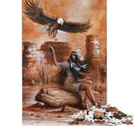 Puzzle da 1500 pezzi raffigurante una ragazza nativa americana, per adulti e adolescenti, puzzle in legno per adolescenti, regali, puzzle rilassanti, giochi, 1500 pezzi (85x57 cm)