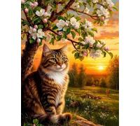 Puzzle da 200 Pezzi per Adulti, 35x25cm puzzle adulti 200 pezzi, Puzzles Difficili Rompicapo, Sfida Impossibile Divertente Per Famiglie, Idea Regalo Uomo e Donna, Tema:Gatto Paesaggio