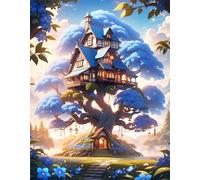 Puzzle da 200 Pezzi per Adulti, 35x25cm puzzle adulti 200 pezzi, Puzzles Difficili Rompicapo, Sfida Impossibile Divertente Per Famiglie, Idea Regalo Uomo e Donna, Tema:Casa sull'Albero Blu