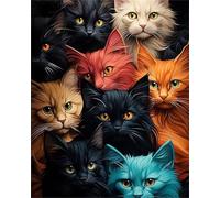 Puzzle da 200 Pezzi per Adulti, 35x25cm puzzle adulti 200 pezzi, Puzzles Difficili Rompicapo, Sfida Impossibile Divertente Per Famiglie, Idea Regalo Uomo e Donna, Tema:Animal Cat