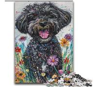 Puzzle da 2000 pezzi a forma di barboncino acquerello per adulti e adolescenti, giochi educativi, decorazione per la casa, adatto per la decorazione del desktop (70x100cm)