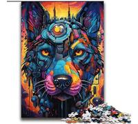 Puzzle da 2000 pezzi a forma di cane meccanico colorato per adulti e adolescenti, gioco stimolante e gioco per famiglie, regalo di compleanno, regali, arte murale (70x100cm)