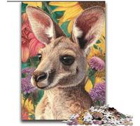 Puzzle da 2000 pezzi a forma di canguro con fiori, per adolescenti dai 14 anni in su, per decorazioni artistiche, giochi per famiglie, regali di Natale e compleanno (70x100cm)