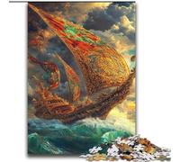Puzzle da 2000 pezzi a forma di nave pirata per adulti e ragazzi, sfida difficile antistress per la decorazione della casa per 14+ anni (70x100cm)