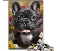 Puzzle da 2000 pezzi a tema Bulldog francese per adolescenti, antistress per trascorrere il tempo libero in casa, con poster abbinato e foglio di quiz (70x100cm)