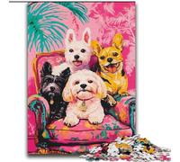 Puzzle da 2000 pezzi "Cane sul divano", attività divertenti per la famiglia a casa, regalo di compleanno, regalo da viaggio (70x100cm)