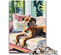 Puzzle da 2000 pezzi "Cane sul divano" per adulti e adolescenti, gioco per famiglie, antistress, sfida difficile, regali di Babbo Natale segreto (70X100cm)