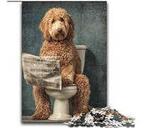 Puzzle da 2000 pezzi "Cane sul water" per adulti e adolescenti, gioco stimolante e gioco educativo per famiglie, per compleanni e Natale (70x100cm)