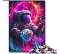 Puzzle da 2000 pezzi con astronauta spaziale per adolescenti e adulti, antistress per ammazzare il tempo durante le vacanze, con poster abbinato e foglio di quiz (70x100cm)
