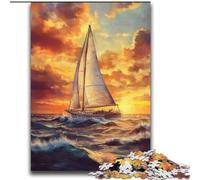 Puzzle da 2000 pezzi con barca a vela che naviga sul mare, regalo per adolescenti, adatto a persone dai 14 anni in su, idee regalo per la decorazione della casa (70x100cm)