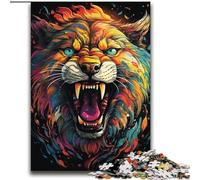 Puzzle da 2000 pezzi con leone psichedelico colorato, per adolescenti, modello da assemblare, ideale come regalo per tutta la famiglia, adatto per bambini dai 14 anni in su (70x100cm)