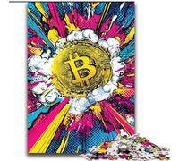 Puzzle da 2000 pezzi con logo Bitcoin per adulti, gioco stimolante, ideale come regalo per tutta la famiglia (70x100cm)