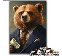 Puzzle da 2000 pezzi con l'orso bruno per adulti e ragazzi, per ammazzare il tempo durante le vacanze Ogni pezzo è unico Gioco stimolante e divertente per tutta la famiglia (70x100cm)