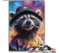 Puzzle da 2000 pezzi con procione che indossa un cappello, regalo per adolescenti, per 14+ anni, allena il tuo cervello e le tue mani, regalo di Natale (70x100cm)