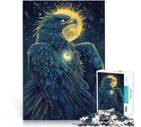 Puzzle da 2000 pezzi con taglio di precisione Aquila arpia con ali celesti Fatto di cartone per età 14+ Decorazione della casa Come regalo per tutta la famiglia e gli amici misurare：70x100cm