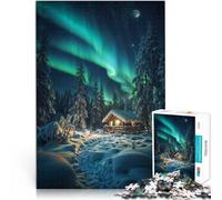 Puzzle da 2000 pezzi con taglio di precisione Aurora Lodge Fatto di carta，per età pari o superiore a 14 anni Regali per la decorazione della casa Regali difficili per donne e uomini。