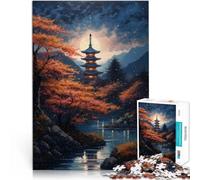 Puzzle da 2000 pezzi con taglio di precisione Notte in Giappone Fatto di carta,per età 14+ Giocattoli educativi per l'apprendimento Giochi per famiglie Regali di Babbo Natale segreto。