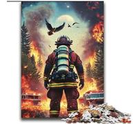 Puzzle da 2000 pezzi con tema "Vigili del fuoco" per adulti e ragazzi, antistress, per ammazzare il tempo durante le vacanze e per rafforzare l'amore tra coppie (70x100cm)