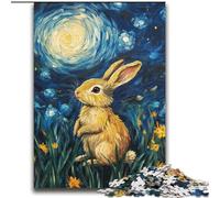 Puzzle da 2000 pezzi "Coniglio sotto il cielo notturno", per età 14+, gioco, decorazione da parete, regali unici per compleanno e Natale (70x100cm)
