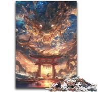 Puzzle da 2000 pezzi del cancello Torii del drago per adulti e ragazzi, gioco stimolante e gioco per famiglie, ideale come regalo per tutta la famiglia (70X100cm)
