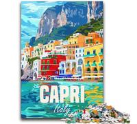 Puzzle da 2000 pezzi dell'isola di Capri, Italia, per adulti e adolescenti, giocattolo educativo antistress, ideale come regalo per tutta la famiglia, 2000 pezzi (70x100cm)