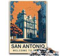 Puzzle da 2000 pezzi di San Antonio, Texas, per adulti, giochi educativi fai da te, giocattoli con poster abbinato e foglio di quiz per età 14+ 2000 pezzi (70x100cm)