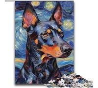 Puzzle da 2000 pezzi "Doberman Night Sky" per adulti e ragazzi, adatto dai 14 anni in su, decorazione da parete, regalo di compleanno per Natale (70x100cm)