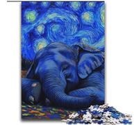 Puzzle da 2000 pezzi "Elefante nel cielo notturno" per adolescenti e adulti, antistress, regalo divertente per trascorrere il tempo in casa (70x100cm)