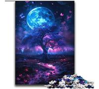 Puzzle da 2000 pezzi "Farfalla sulla Luna" per adolescenti, regalo per sfida difficile antistress per la decorazione della casa per 14+ anni (70x100cm)