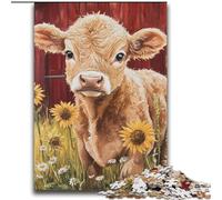 Puzzle da 2000 pezzi Fattoria Girasoli Mucche Aiutano il cervello a esercitare Giocattoli avvincenti per coltivare la pazienza Decorazione perfetta 70x100cm