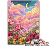 Puzzle da 2000 pezzi "Fiori e Luna" per adolescenti, giochi educativi, decorazioni per la casa, collezione di artisti, belle arti (70X100cm)