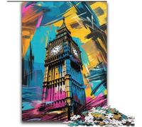 Puzzle da 2000 pezzi "Graffiti Big Ben" per adulti e ragazzi, gioco stimolante e gioco per famiglie, regalo di compleanno, regali, arte murale (70x100cm)