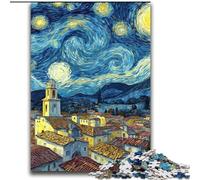 Puzzle da 2000 pezzi "Il cielo notturno di Van Gogh" per adulti, regalo per ammazzare il tempo durante le vacanze e rafforzare l'amore tra coppie (70x100cm)