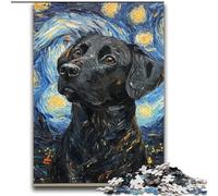 Puzzle da 2000 pezzi "Labrador sotto il cielo notturno" per adulti e adolescenti,modello da assemblare,ideale come regalo per tutta la famiglia,adatto per bambini di età compresa tra 14 e 70 anni