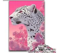 Puzzle da 2000 pezzi leopardo bianco, per gioco educativo, sfida, giocattolo, regalo di compleanno, regali, arte murale (70x100cm)