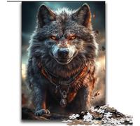 Puzzle da 2000 pezzi "Lupo al tramonto" per adulti e adolescenti, aiuta il cervello a esercitare i giocattoli avvincenti per coltivare la pazienza, gioco di sfida unico (70x100cm)