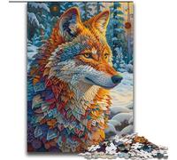 Puzzle da 2000 pezzi "Lupo nella neve" per adulti e adolescenti, giocattolo educativo antistress, ideale come regalo per tutta la famiglia (70x100cm)